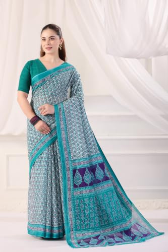 Image of TAMAIRA FASHION Mulmul Pure Cotton Saree For Woman |Office Wear Daily Wear Sarees For Women Without Blouse Piece(Available in 19 Colours)