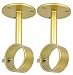 MERIVILLE Ceiling-Mounted or Wall-Mounted Curtain Rod Brackets, for up to 1 Â¼â€ Diameter Drapery Rods, 2 PCs, Royal Gold