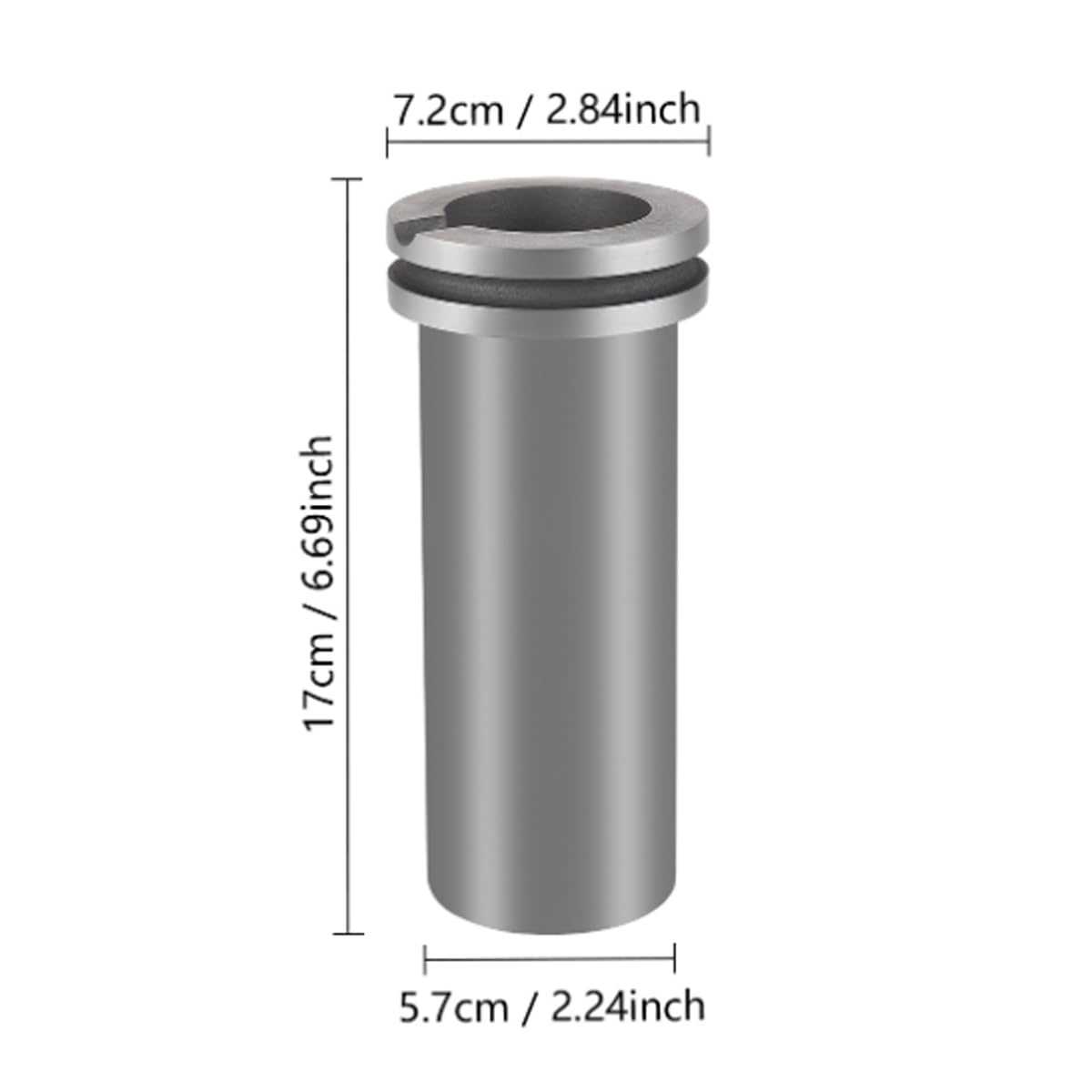 Crisol para fundir metales Crisol de grafito de 3 kg Adecuado para fundir oro, plata, aluminio, cobre, etc.