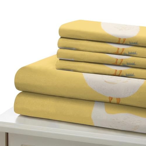 Parure de lit oies 140x200cm housse de couette microfibre douce 3D