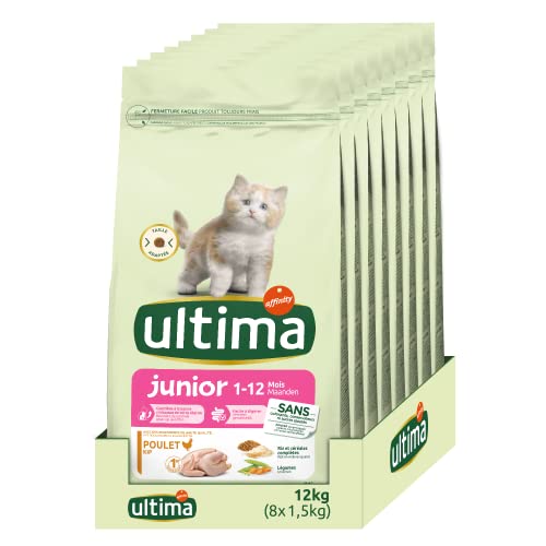 ultima Croquettes pour Chat Junior avec du Poulet (Lot de 8x1,5KG) Cover