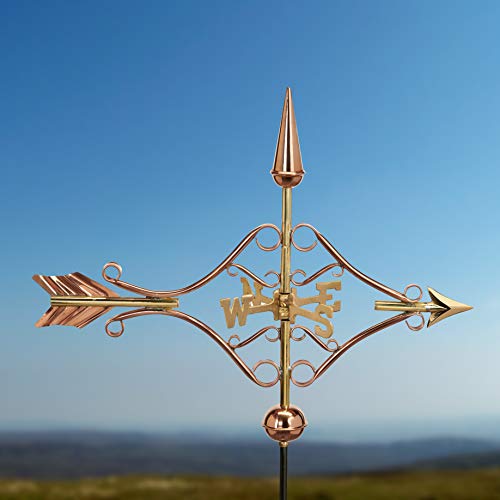 Good Directions 8842PR Victorian Arrow Cottage Weathervane, Polished Copper with Roof Mount - Image 4