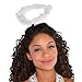 White Marabou Halo - Standard Size (1 Count) - Adjustable, Soft, & Feather-Light Party Costume Accessory