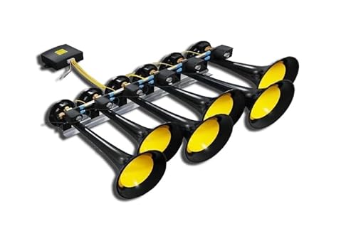 Ardillion BABY SHARK SET 6 x AIR HORNS BASURI EDITION 2 12V 24V 130dB 18 MELODIES TRUCK LORRY BUS TRACTOR CAR PICKUP