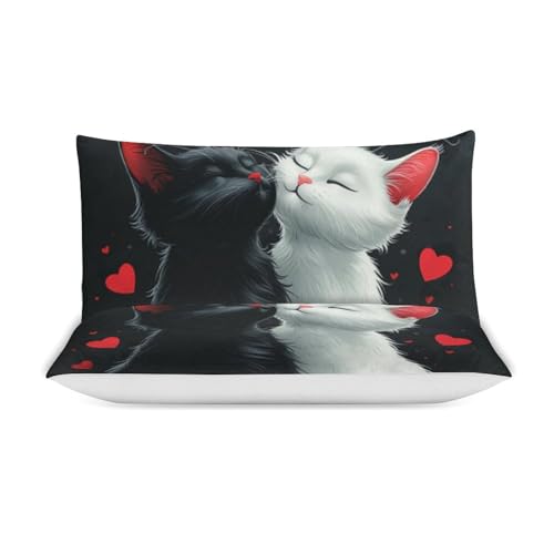 Housse de couette chat 135 x 200 cm, le cadeau de lit idéal pour enfant