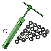 Extruder aus Edelstahl, für Zuckerpaste, Extruder, zum Dekorieren von Ton, Kuchen, Fondant, Kuchen, Zucker, Ton, Basteln, Dekorieren (grün)