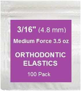 Miniatura 2 de Bandas elásticas ortodónticas de 316 pulgadas, paquete de 100 unidades, naturales, medianas de 3.5 onzas, pequeñas bandas de goma para rastas para