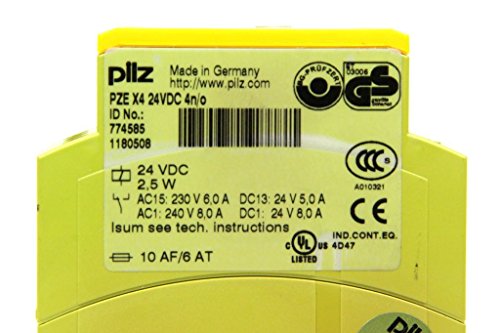 Pilz Kontakterweiterungsblock PZE X4#774585 24VDC 4n/o Gerät zur Überwachung von sicherheitsgerichteten Stromkreisen 4046548010770