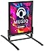 Displays2go 22 x 28 Inch Sidewalk Sign, Waterproof, Snap Frame, Spring Base, Two Sided, Black (OWS2228B)