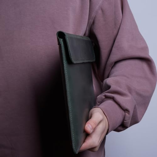 Étui en cuir vert MacBook Pro 14 pour vos déplacements