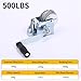 Wire Rope Hand Cranked Winch, Carbon Steel Winch Tool with Alloy Hook, Portable Workshop Crane for Auto Assembly, Industrial Lifting(500 lb)