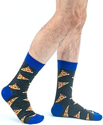 BONANGEL Mens Dress Socks, Cool Cute Food Graphic Animal Novelty Crazy Funny Crew Fun Socks for Men