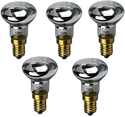 Juego de 5, R39 E17 Bombilla de Repuesto de Lámpara de Movimiento 30W Tipo Reflector