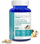 Biovitalia Organics Calcium Magnesium Zinc Capsules with Vitamin D3, B12 & K | Dietary Supplement...