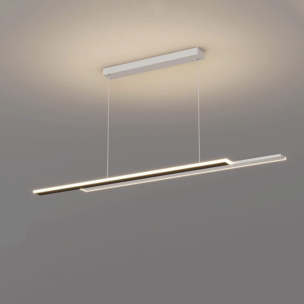 Lámpara colgante lineal LED de 32W regulable con mando para comedor