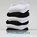 DOKUTOKU 6-Pairs Womens Ankle Socks Size 9-11 Thick Cotton White No Show Invisible Socks (D2057-6W L)