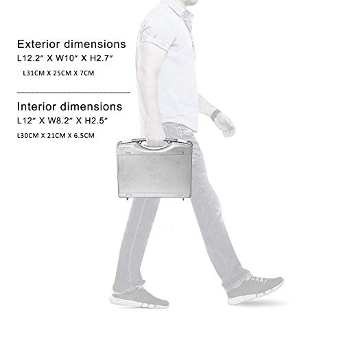 Aoocy Small Hard Carrying Case With Pluck Foam Interior For Pistol, Gopro,Microphone, Camera, And More - Outer Size 12.2 X 10 X 2.7 Inches, Black #TOP1