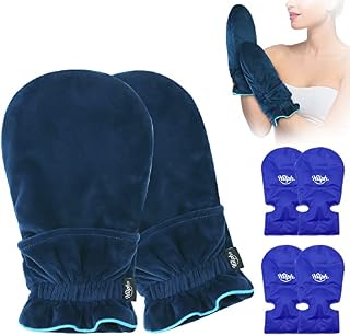 Hilph Hand Ice Pack Gloves for Pain Relief, Cold Therapy Ice Gloves with 4 Gel Ice Packs Full Coverage for Hand and Wrist Injuries, Arthritis, Chemo, Neuropathy, Swelling, Carpal Tunnel (1 Pair)