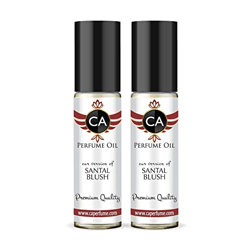 CA Perfume Impression of Sandalwood Dark Intense for Women Eau De Parfum Amber Woody Scent Long Lasting Perfumes for Women Travel Size TSA Ready for Day and Night Wear 0.33 Fl Oz 10ml (Pack of 2)