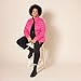 Amazon Essentials Women's Lightweight Long-Sleeve Water-Resistant Packable Puffer Jacket (Available in Plus Size), Hot Pink, Large
