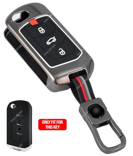 Image of Coll of Fest Premium Metal Silicon Key Cover Compatible with Mahindra Scorpio N | 3Xo | Xuv 300 | Marazzo | Xuv 700 | Xuv 400 Ev | Bolero | Thar 3 Button Flip Key Glow in the Dark