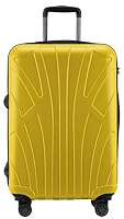 Suitline Hartschalen-Koffer Koffer Trolley Rollkoffer Reisekoffer, TSA, 66 cm, ca. 58 Liter, 100% ABS Matt, Gelb – Ansicht 2