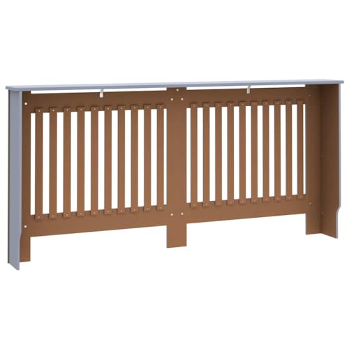 vidaXL Heizk&ouml;rperverkleidung mit vertikalen Latten Heizk&ouml;rperabdeckung Heizungsverkleidung Heizung Heizk&ouml;rper Abdeckung Anthrazit 172x19x81,5cm MDF