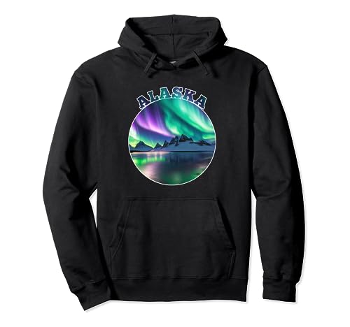 Northern Light Aurora Borealis Alaska Souvenir Alaskan Pullover Hoodie -  Northern Lights by SRD, RES7566G49R
