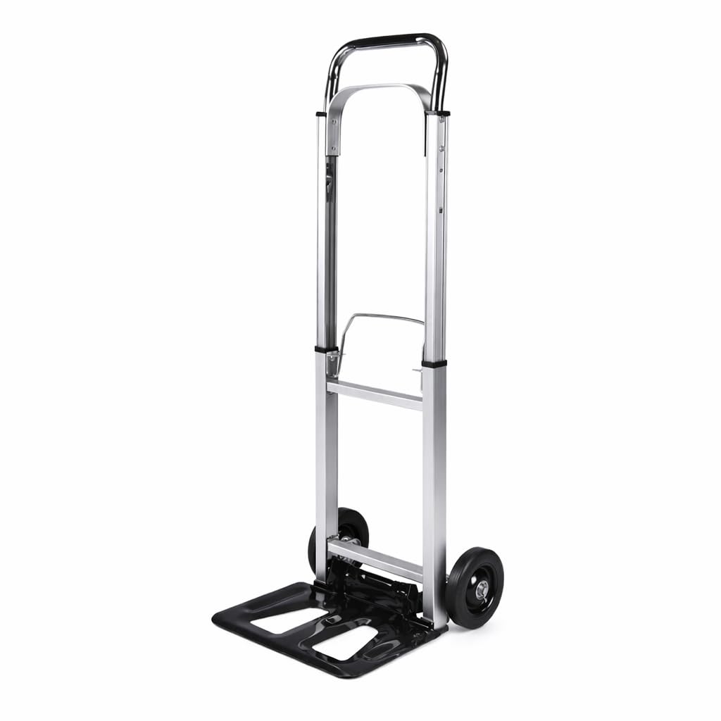 Carretilla de Mano Plegable con Ruedas | Carro de Carga Pórtatil con Asa Telescópica | Carrito Ligero y Compacto | hasta 100kg | Ideal Transporte de Cajas, Equipaje, Mudanzas, Almacén o Reparto