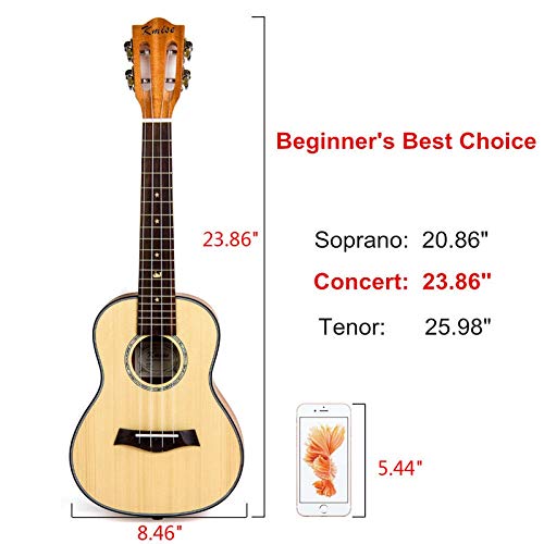 Kmise Ukulélé de concert en épicéa massif acajou tête de guitare classique 23 pouces ukulélé 4 cordes Hawaii Guitar… - Les Beatles, Paul McCartney, John Lennon, RIngo Starr, George Harrison Kmise Ukulélé de concert en épicéa massif acajou tête de guitare classique 23 pouces ukulélé 4 cordes Hawaii Guitar… – Image 6