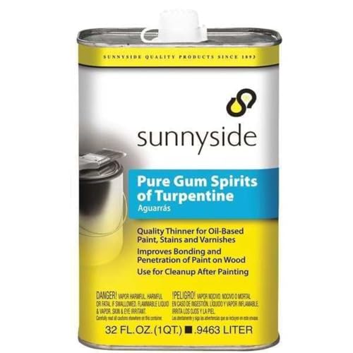 Sunnyside 87032S Pure Gum Spirits Turpentine, 1-Qt. - Quantity 6
