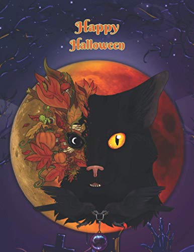 Happy Halloween: Halloween Coloring Book for Kids and Toddlers, Unique Designs with horror Cat.