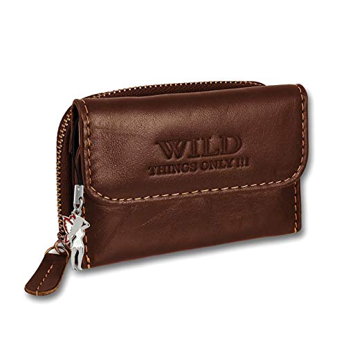 Wild Things Only D3OPJ120X - Monedero de Piel para Mujer y Hombre (9 x 3 x 6,5 cm), marrón (Marrón) - D3OPJ120N