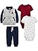 Simple Joys by Carter's 4-Piece Fleece Jacket, Pant, and Bodysuit Set Infant Toddler-Pants-Clothing-Sets, Azul/Rojo, 18 Meses