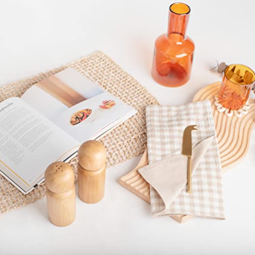 Monday Moose Manual Refillable Solid Ash Wood Salt Shaker And Pepper Grinder Spice Mill Set Ceramic Rotor Steel Core With Strong Adjustable Coarseness (Set Of 2, Ash Wood) #TOP7