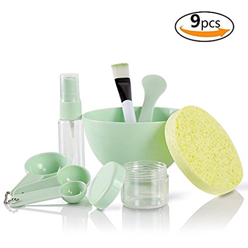 Miniatura 3 de WOIWO Herramientas de depuración de máscaras caseras para mujer, cuenco de máscara, espátula, cepillo, pulverizador, un juego de nueve