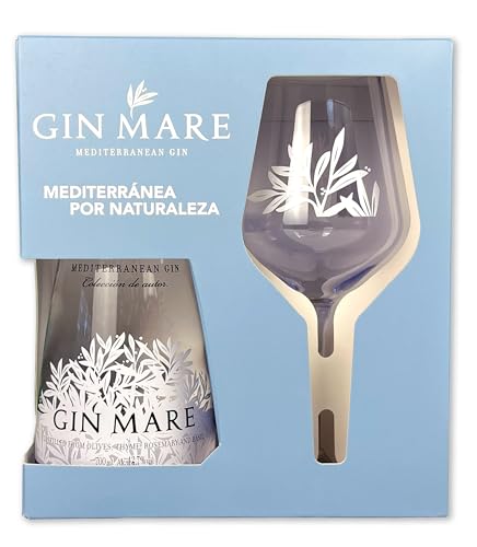 Gin Mare Ginebra Mediterránea - Pack Copa + Botella 700 ml