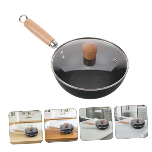 Sartén Wok de Hierro Fundido con Tapa y Mango de Madera miniatura 7