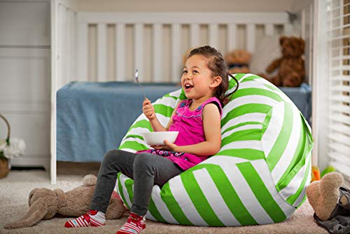 Wekapo Stuffed Animal Storage Bean Bag Chair Cover For Kids | Stuffable Zipper Beanbag For Organizing Children Plush Toys Large Premium Cotton Canvas #TOP2