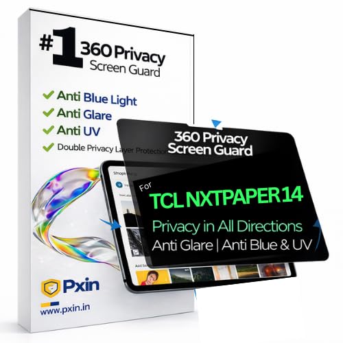 Image of Pxin Tablet Privacy Guard compatible with TCL NXTPAPER 14 | Privacy screen protector | Anti Glare | Anti Spy Screen | Reduces blue light | 360 degree Privacy Screen | Eye Protection