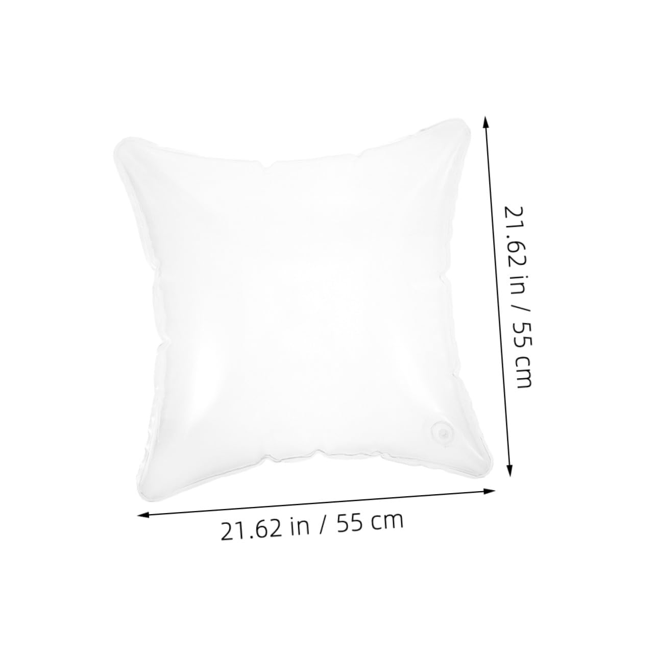 Hemobllo Cuscino Gonfiabile per Viaggio in Pvc Pieghevole, Trasparente
