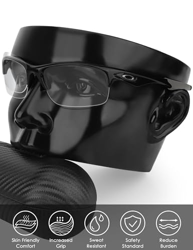 Image of BLAZERBUCK Replacement Temple Sleeves Ear Socks for Oakley Bottle Rocket OO9164 Sunglass - Black + Grey