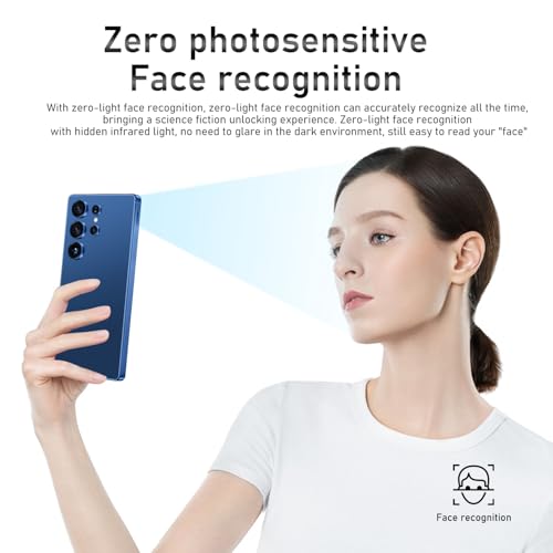 yoresaw I25 Ultra Unlocked Smartphone,16+512GB Unlocked Phone,6.9" HD+ Display,Built in Pen,Snapdragon 8 Gen3 7000mAh Dual Speakers 5G/Face ID/Fingerprint Lock/Dual SIM/GPS (Blue) - Image 6
