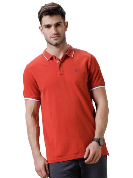WROGN Men's 100% Cotton Polo T-Shirt | Jacquard Collar & Rib Detail | Slim Fit