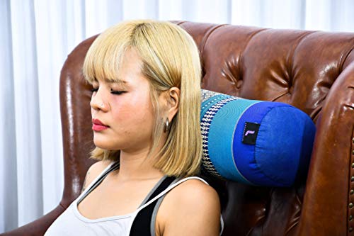 Image of Leewadee Small Yoga Bolster - Shape-Retaining Cervical Neck Roll, Tube Pillow for Comfortable Reading, Kapok Filling, 22 x 6 x 6 inches