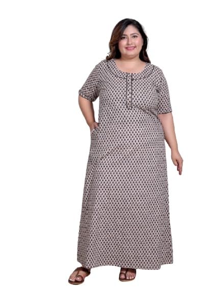 swasti Women's Cotton Nightdress Black-picture-30