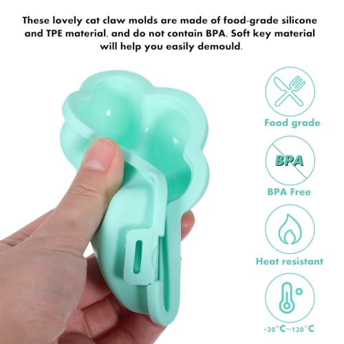 Moldes de Hielo Garras de Gato OUNONA 4 Pzs con Tapa miniatura 3