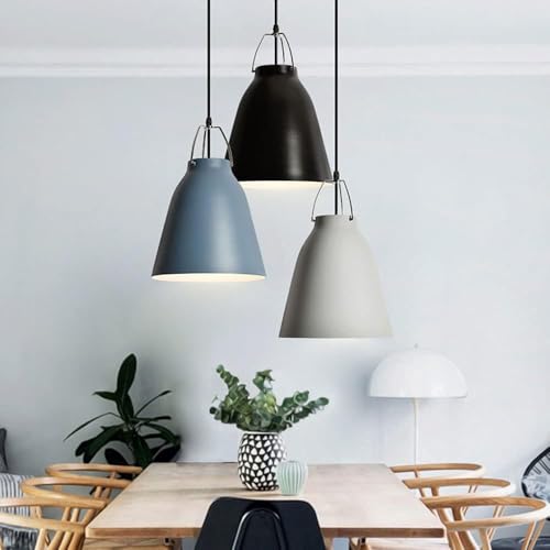 Lámpara colgante metálica diseño tapa de olla para comedor moderno 7
