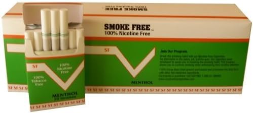 Smoke Free, Herbal Cigarettes, Tobacco Free & Nicotine Free/Cocoa Bean Sticks10 Packs Menthol Flavor.