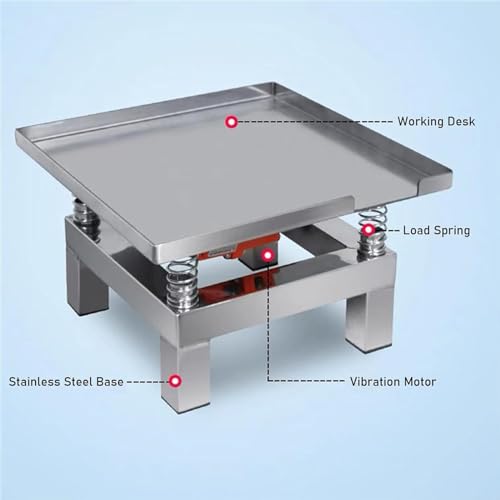 Plataforma vibratoria mini de acero inoxidable para eliminar burbujas y precipitados, mesa de ensayo vibratoria para hormigón miniatura 2